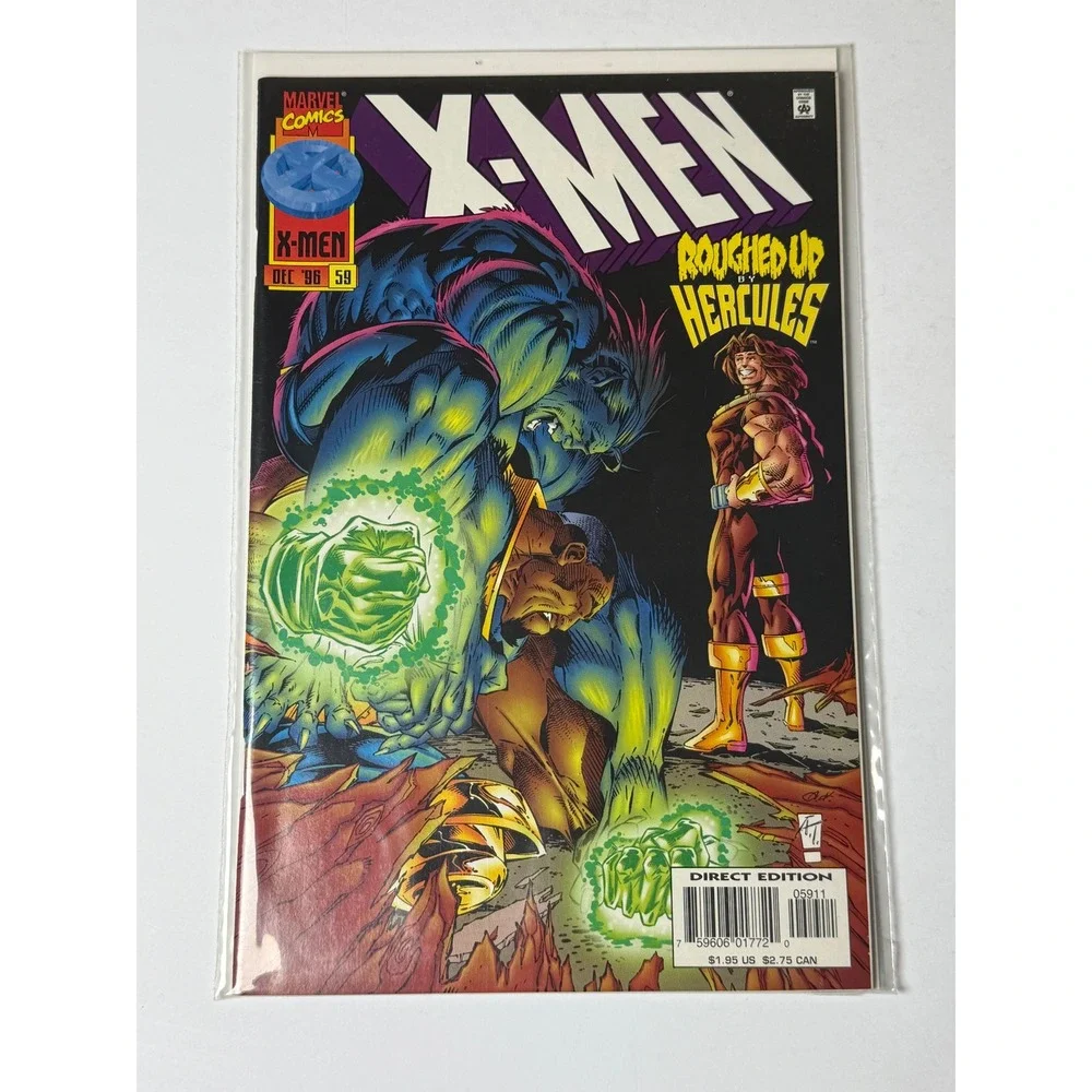 Marvel‎ Comics X-Men 59 Dec 1996 Beast vs Hercules Direct Edition 90s Vintage